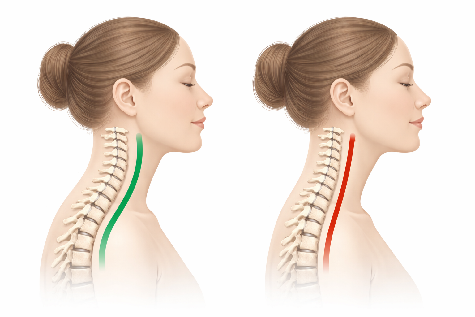 Servikal lordoz örneği